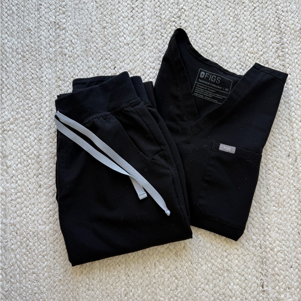Figs Black Medical Scrub Set